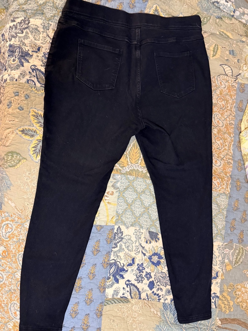Terra & Sky Black High-Rise Stretch Black Jeggings 1X 16W-18W